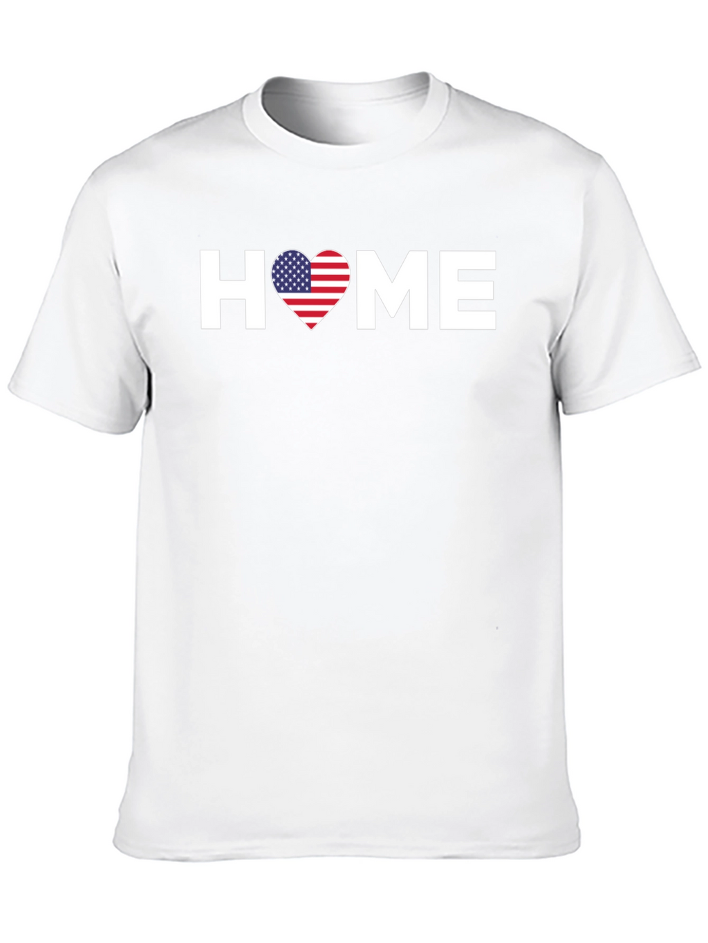 American Flag Heart HOME Graphic T-Shirt