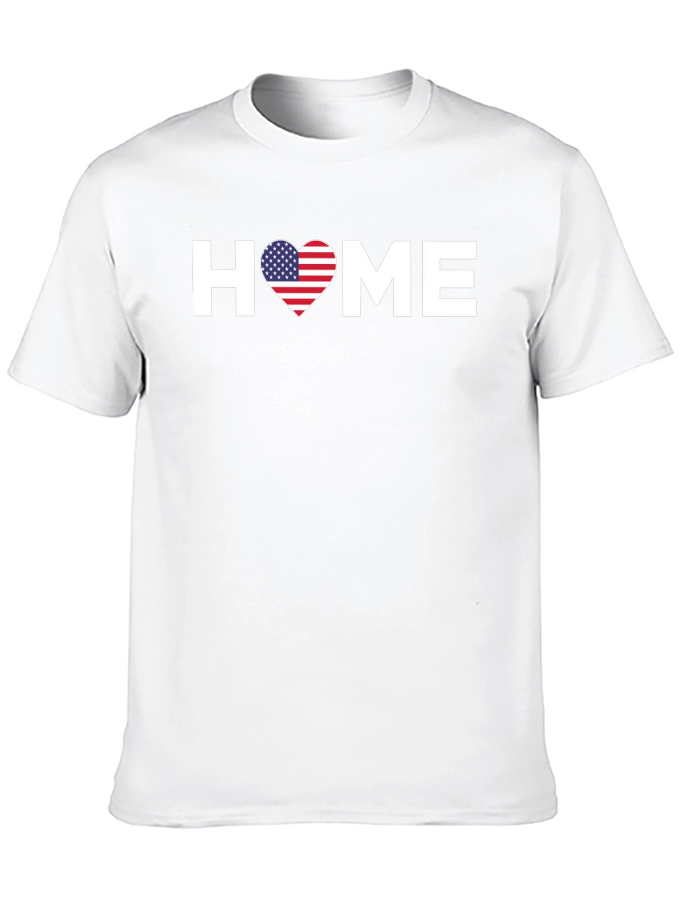 American Flag Heart HOME Graphic T-Shirt