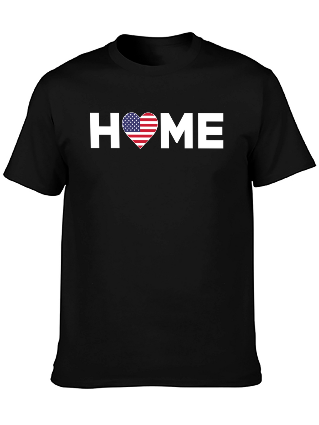 American Flag Heart HOME Graphic T-Shirt