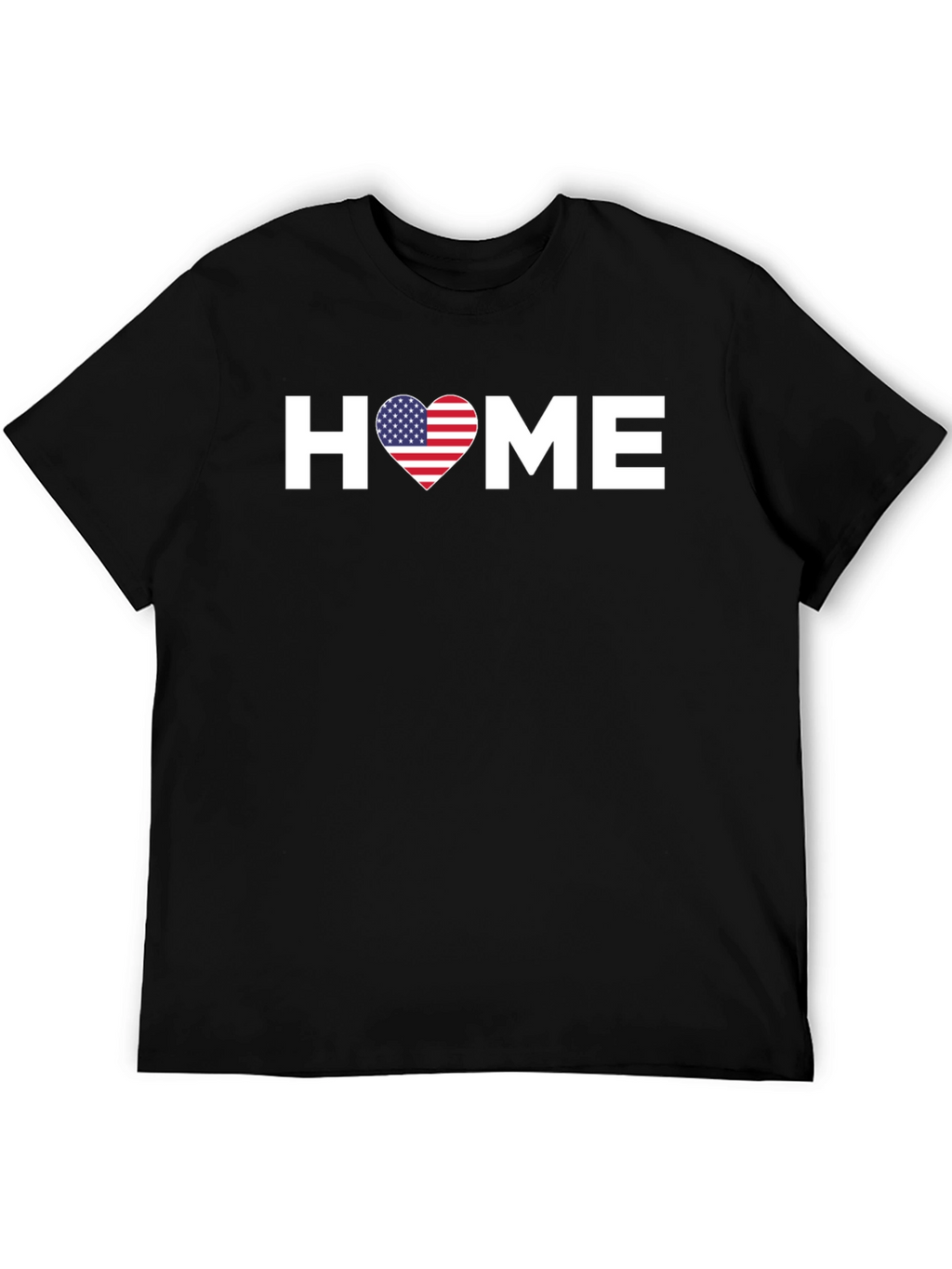 American Flag Heart HOME Graphic T-Shirt