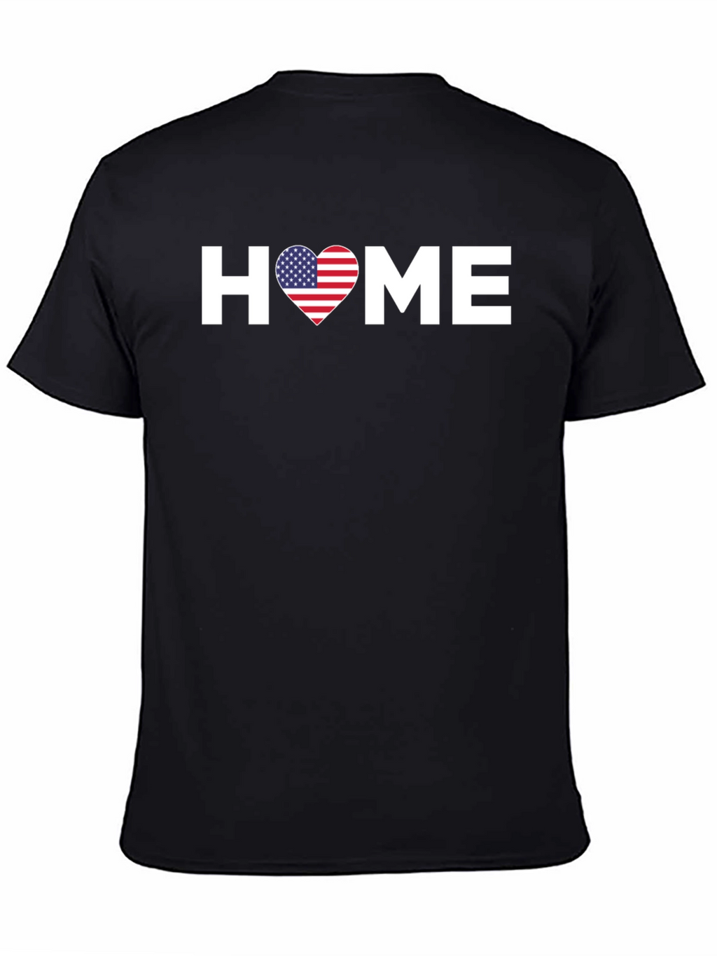 American Flag Heart HOME Graphic T-Shirt