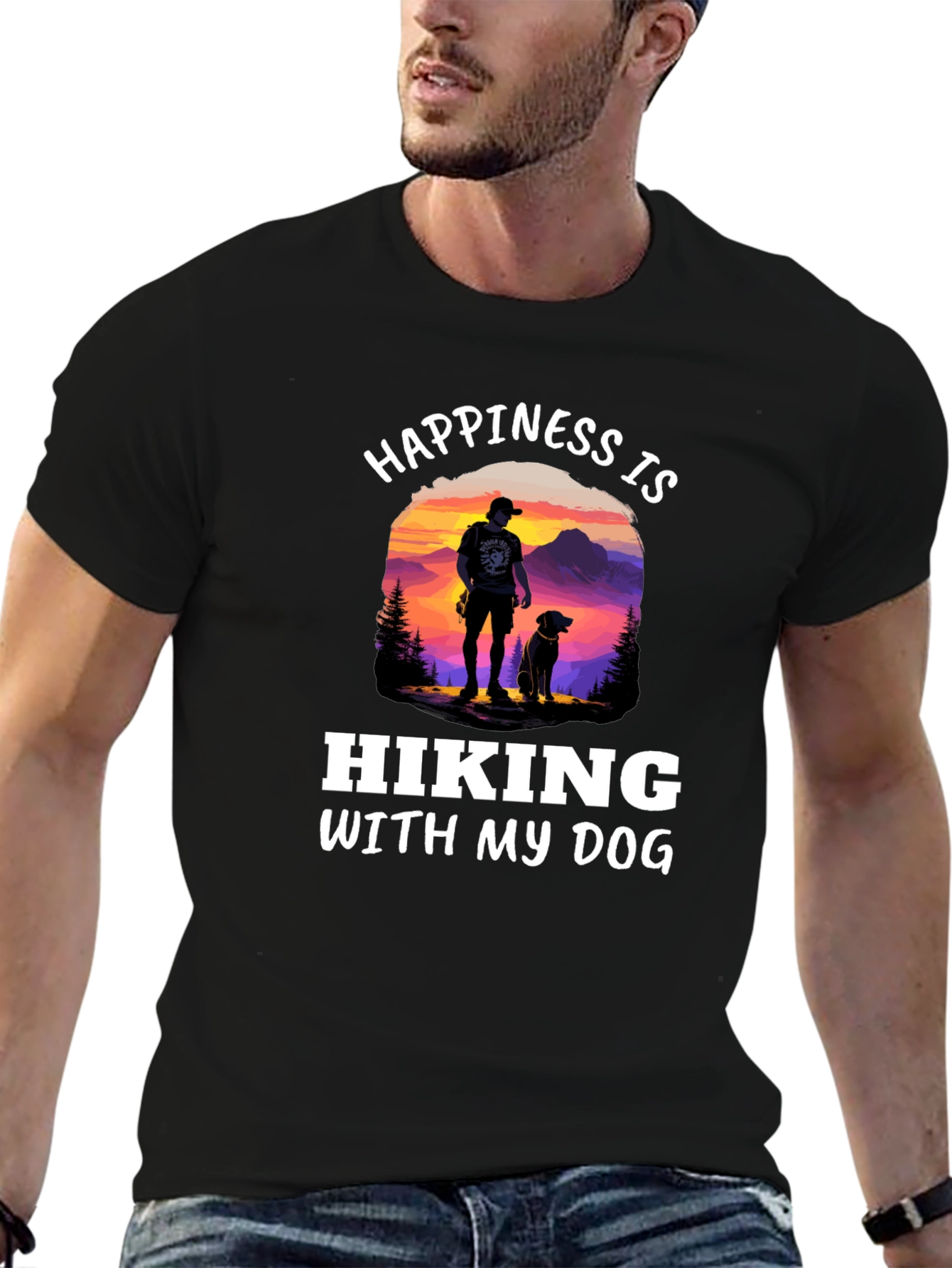 Hiking With My Dog Graphic Tee
