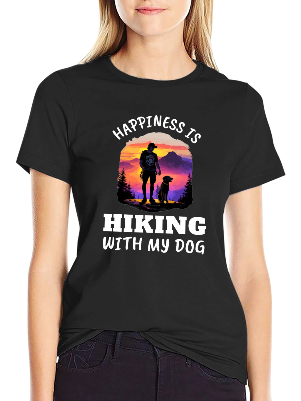 Hiking With My Dog Graphic Tee