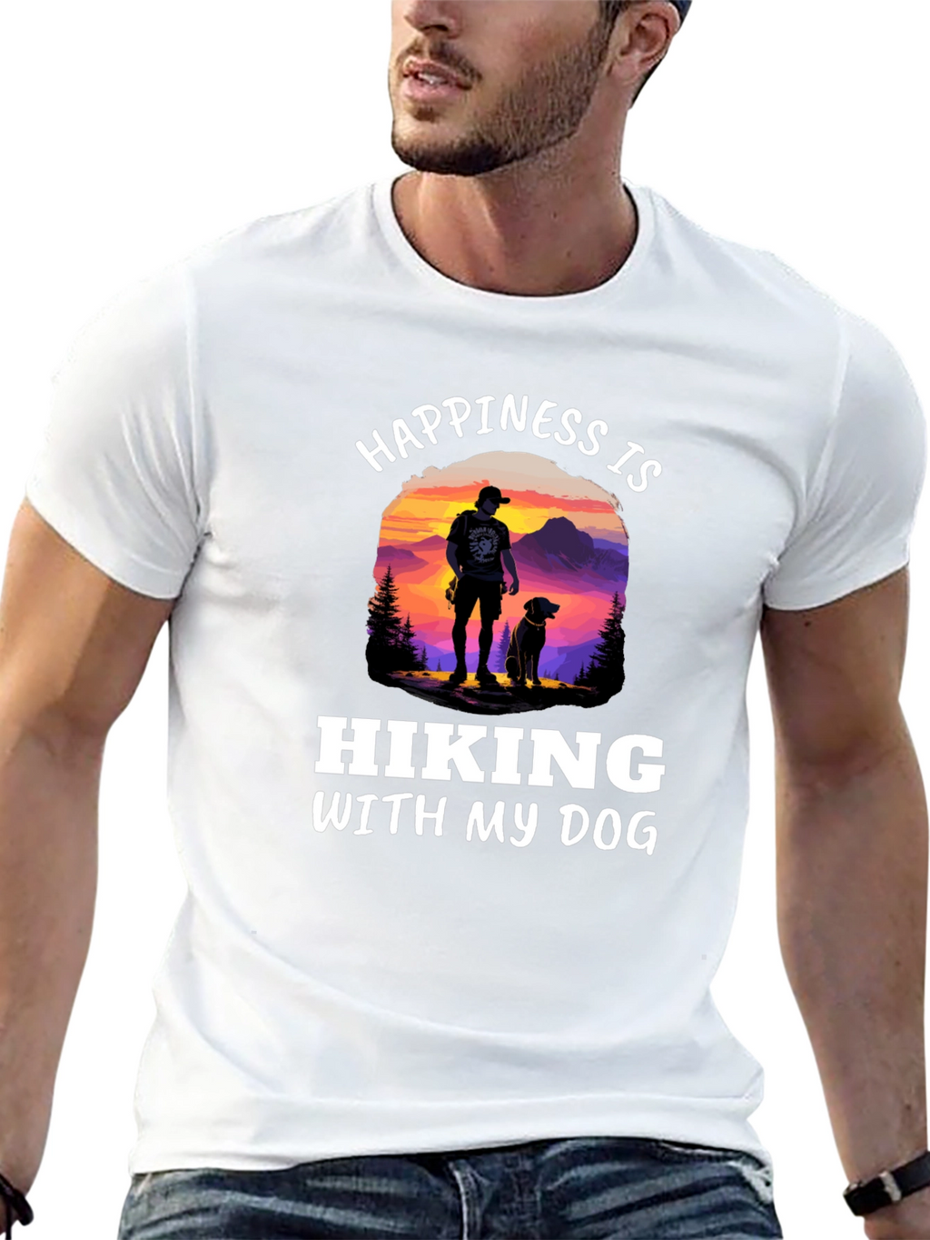 Hiking With My Dog Graphic Tee