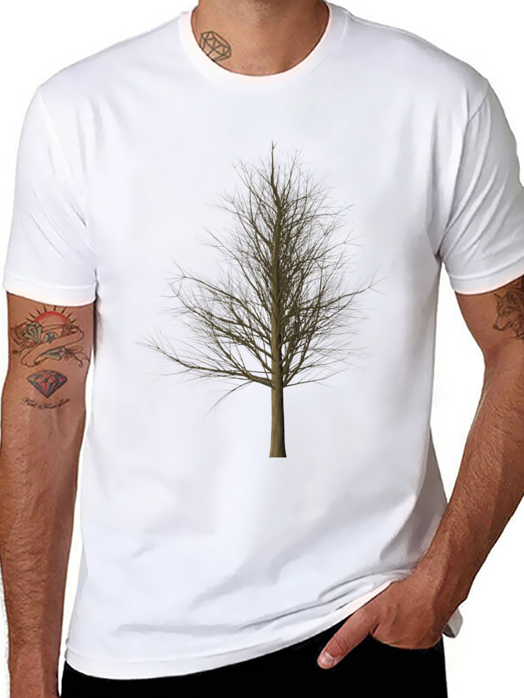 Bare Tree Graphic Black T-Shirt