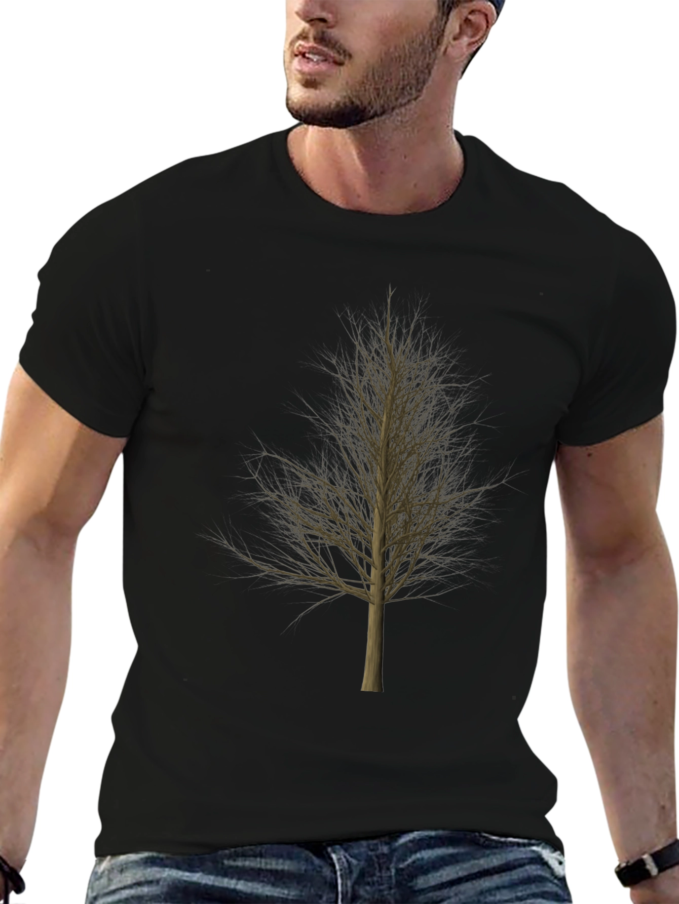 Bare Tree Graphic Black T-Shirt
