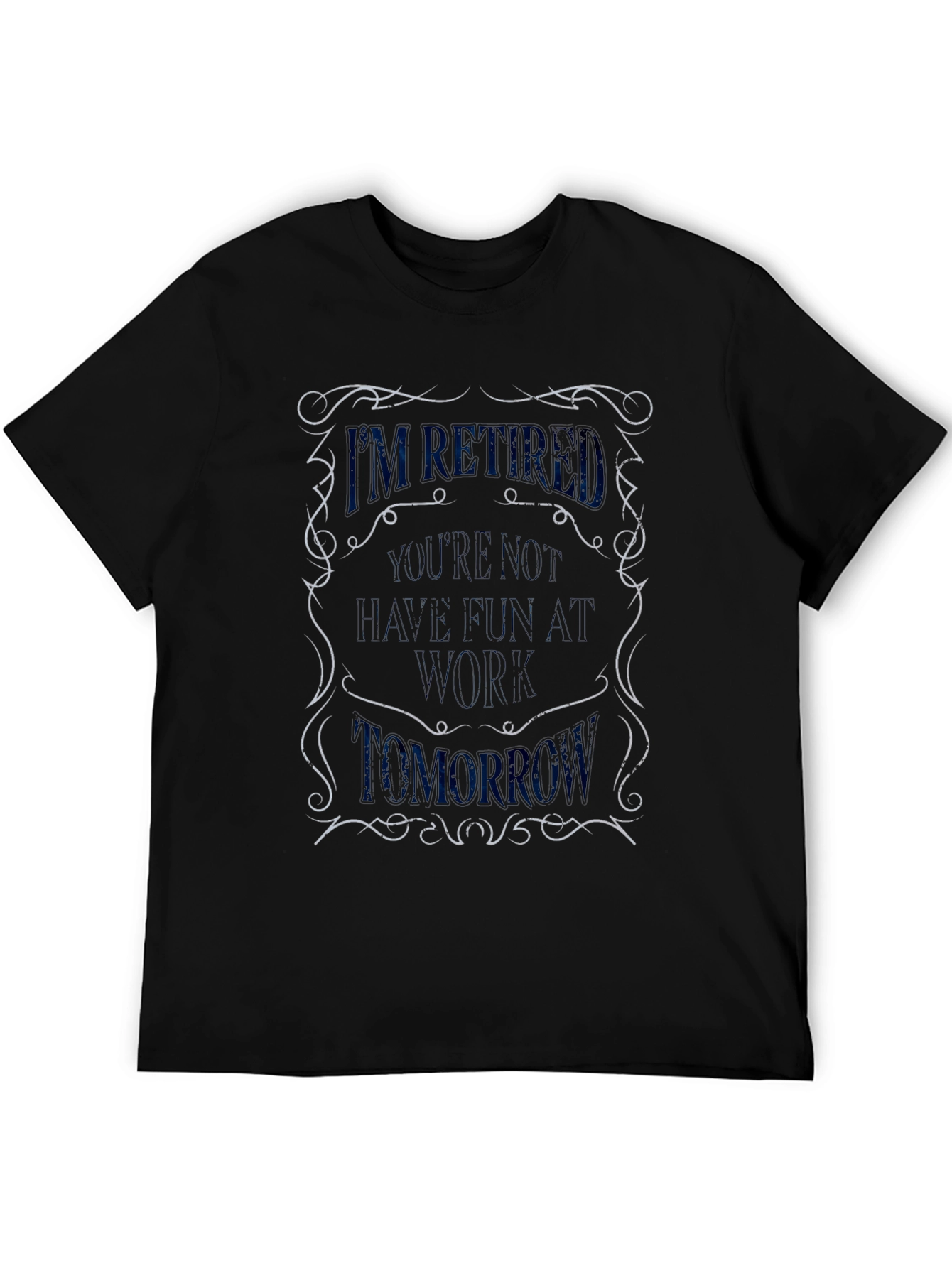 Retired Funny Graphic T-Shirt - Black