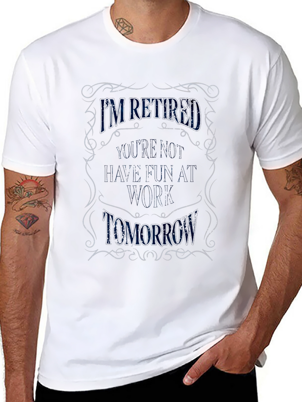 Retired Funny Graphic T-Shirt - Black
