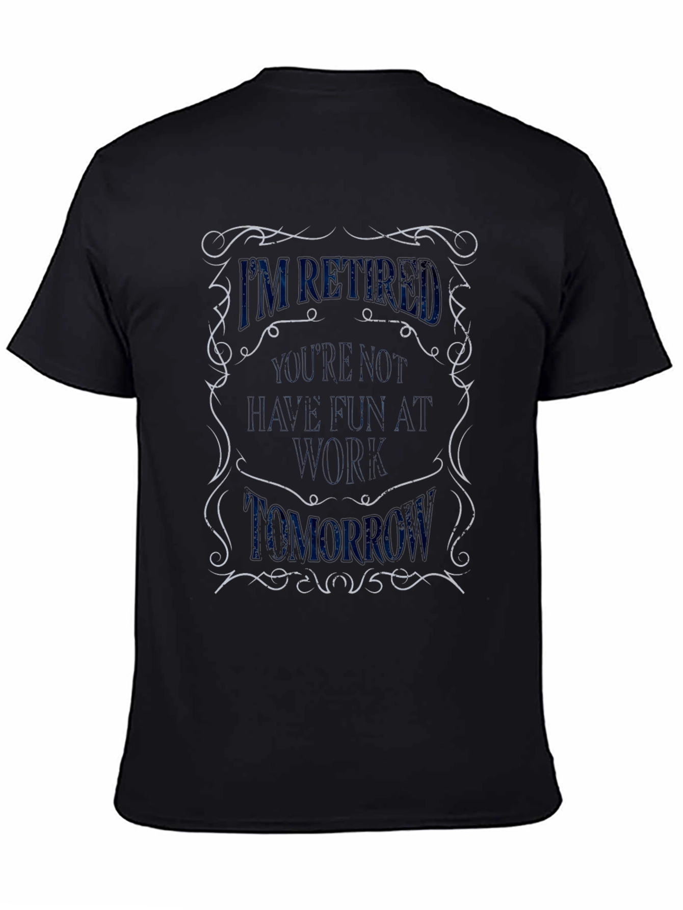 Retired Funny Graphic T-Shirt - Black
