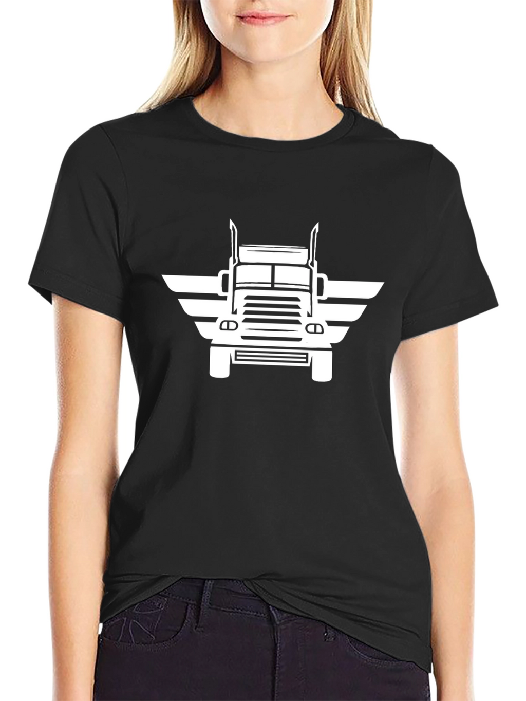 Trucker Wings Graphic Tee - Black
