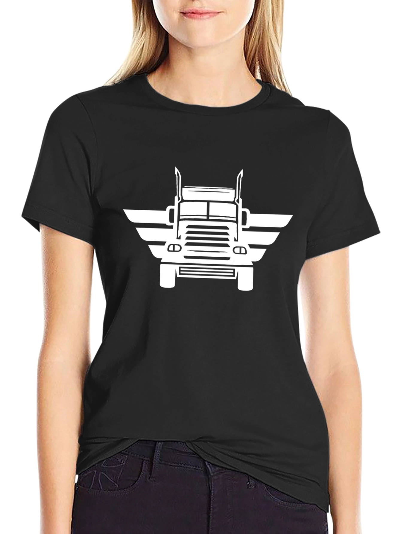 Trucker Wings Graphic Tee - Black