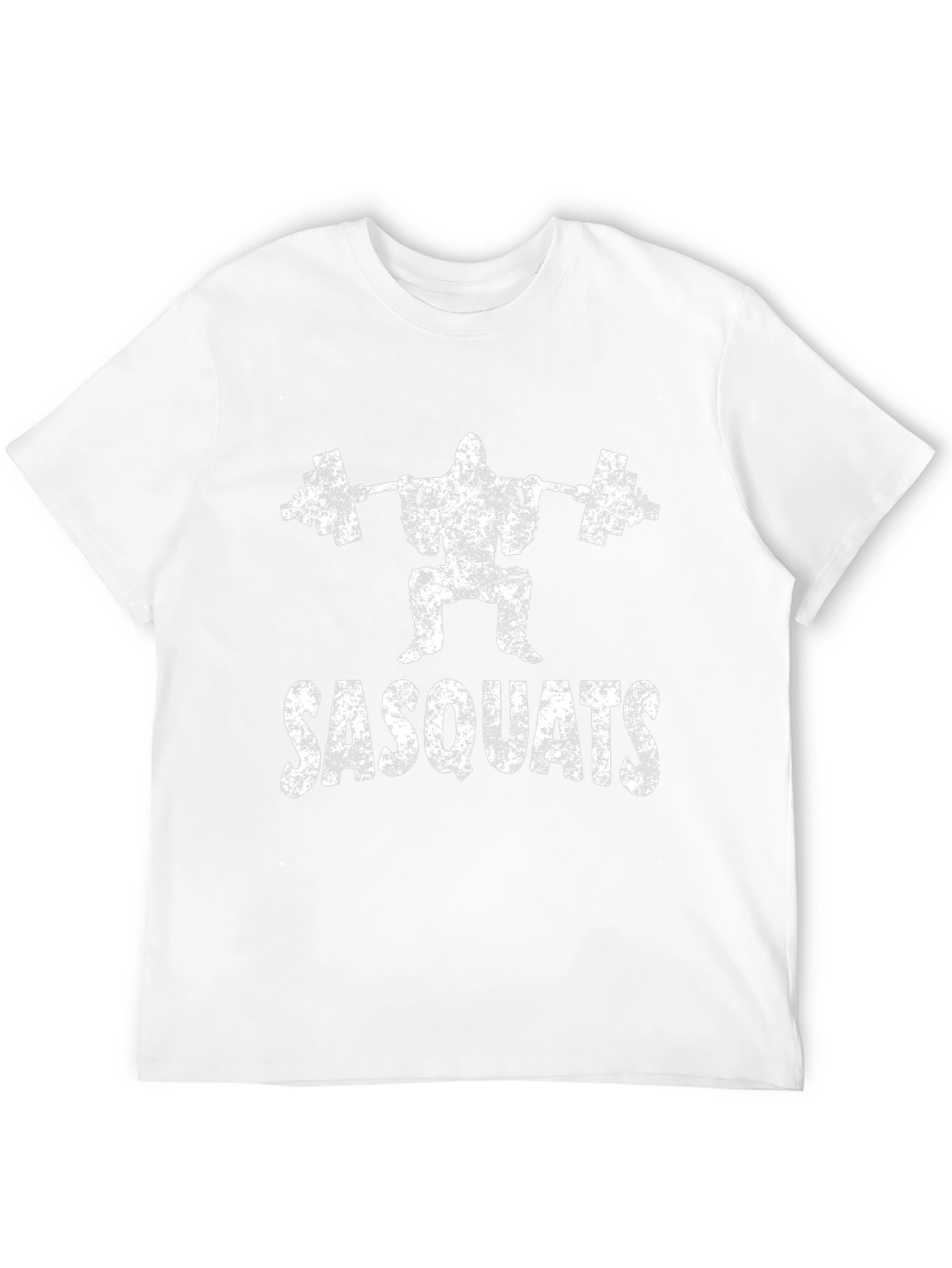 Sasquats Black T-Shirt: Weightlifting Bigfoot Design