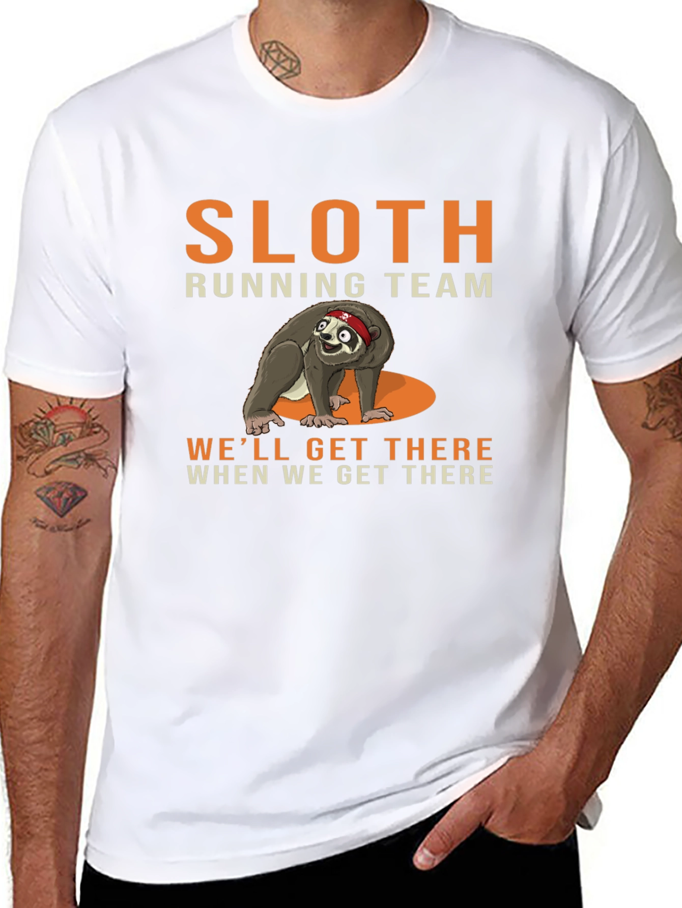 Sloth Running Team Graphic Tee