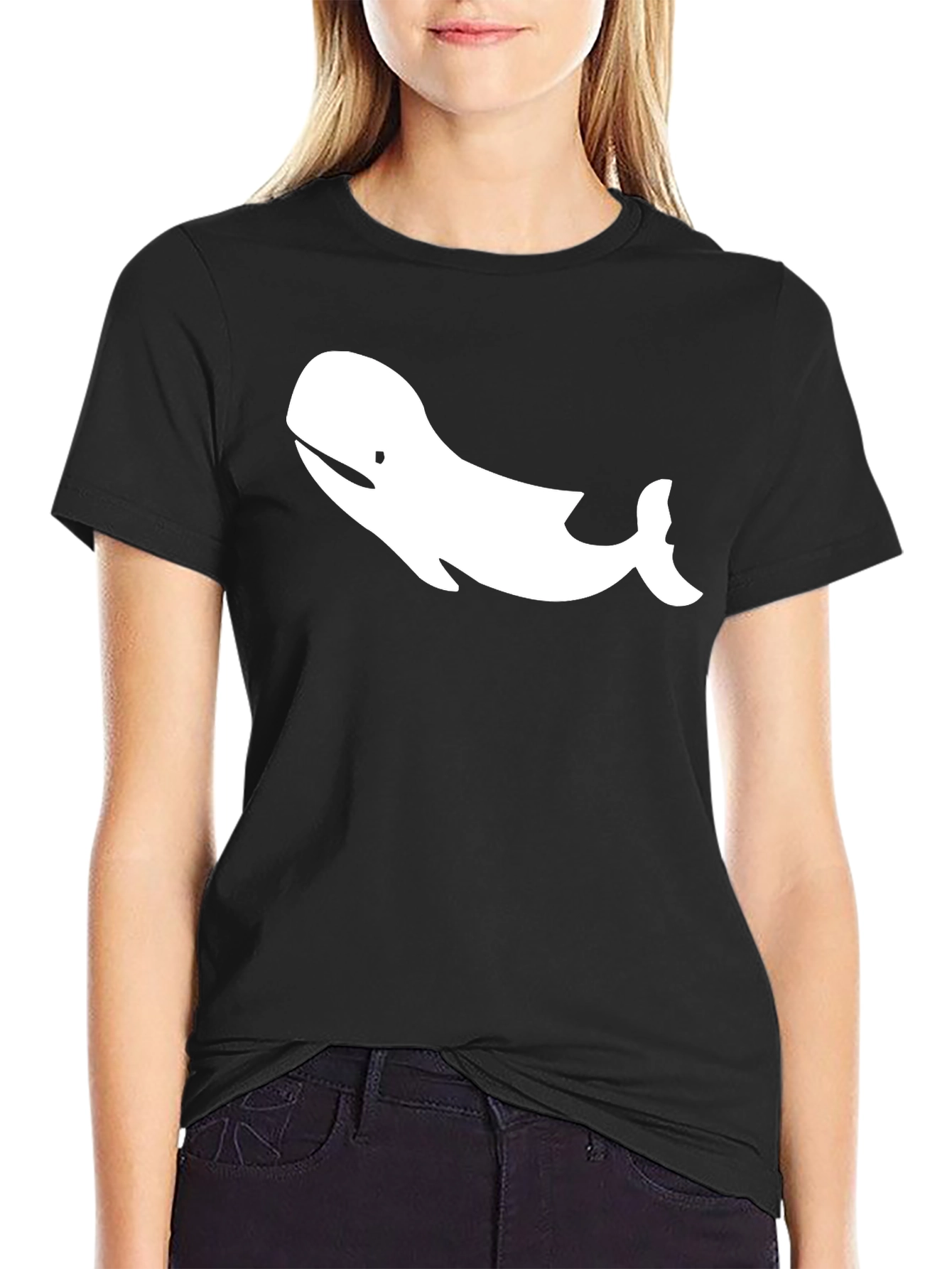 Whale Graphic T-Shirt - Stylish Crew Neck Tee