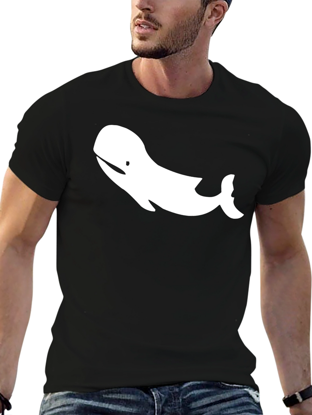 Whale Graphic T-Shirt - Stylish Crew Neck Tee
