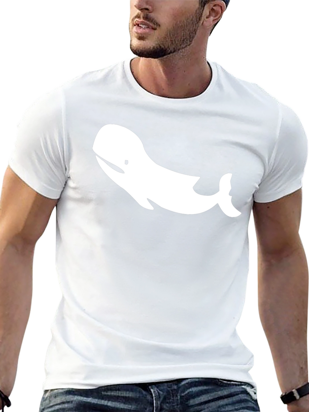 Whale Graphic T-Shirt - Stylish Crew Neck Tee