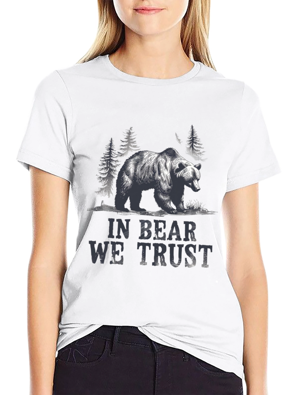 In Bear We Trust Graphic Tee - Black