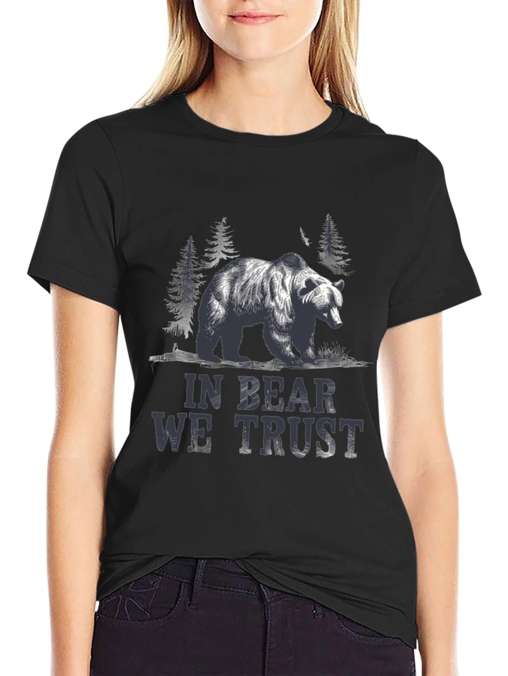 In Bear We Trust Graphic Tee - Black