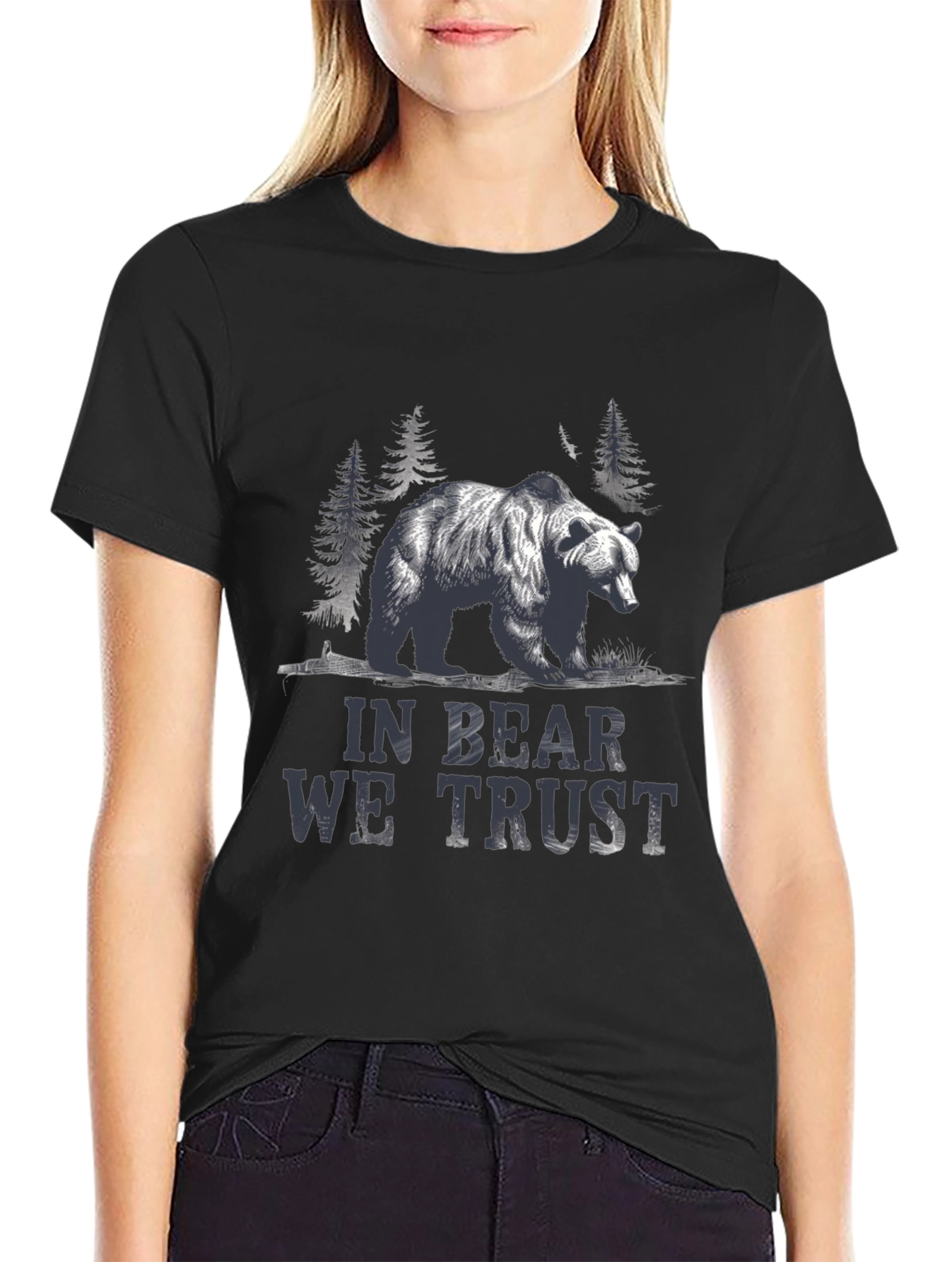 In Bear We Trust Graphic Tee - Black