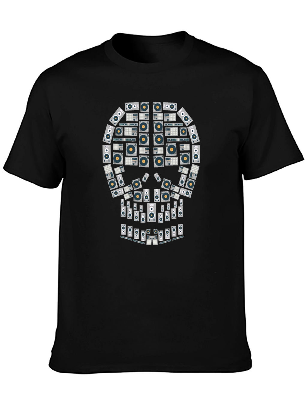Skull Turntable Graphic Tee - DJ Music Lover T-Shirt