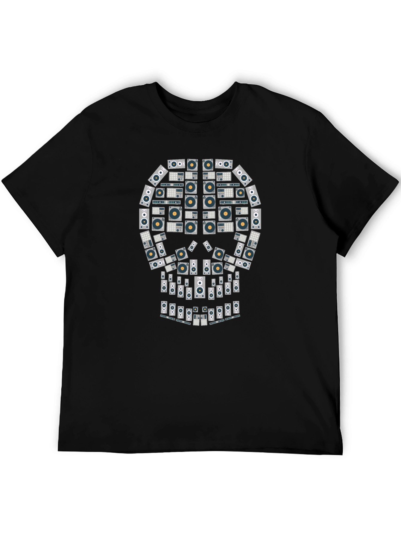 Skull Turntable Graphic Tee - DJ Music Lover T-Shirt