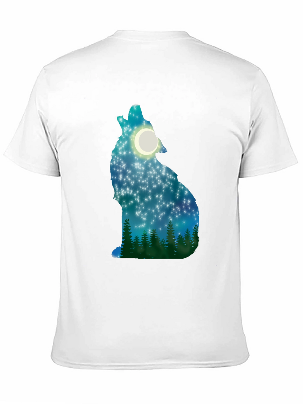 Wolf Howling Moon Stars T-Shirt