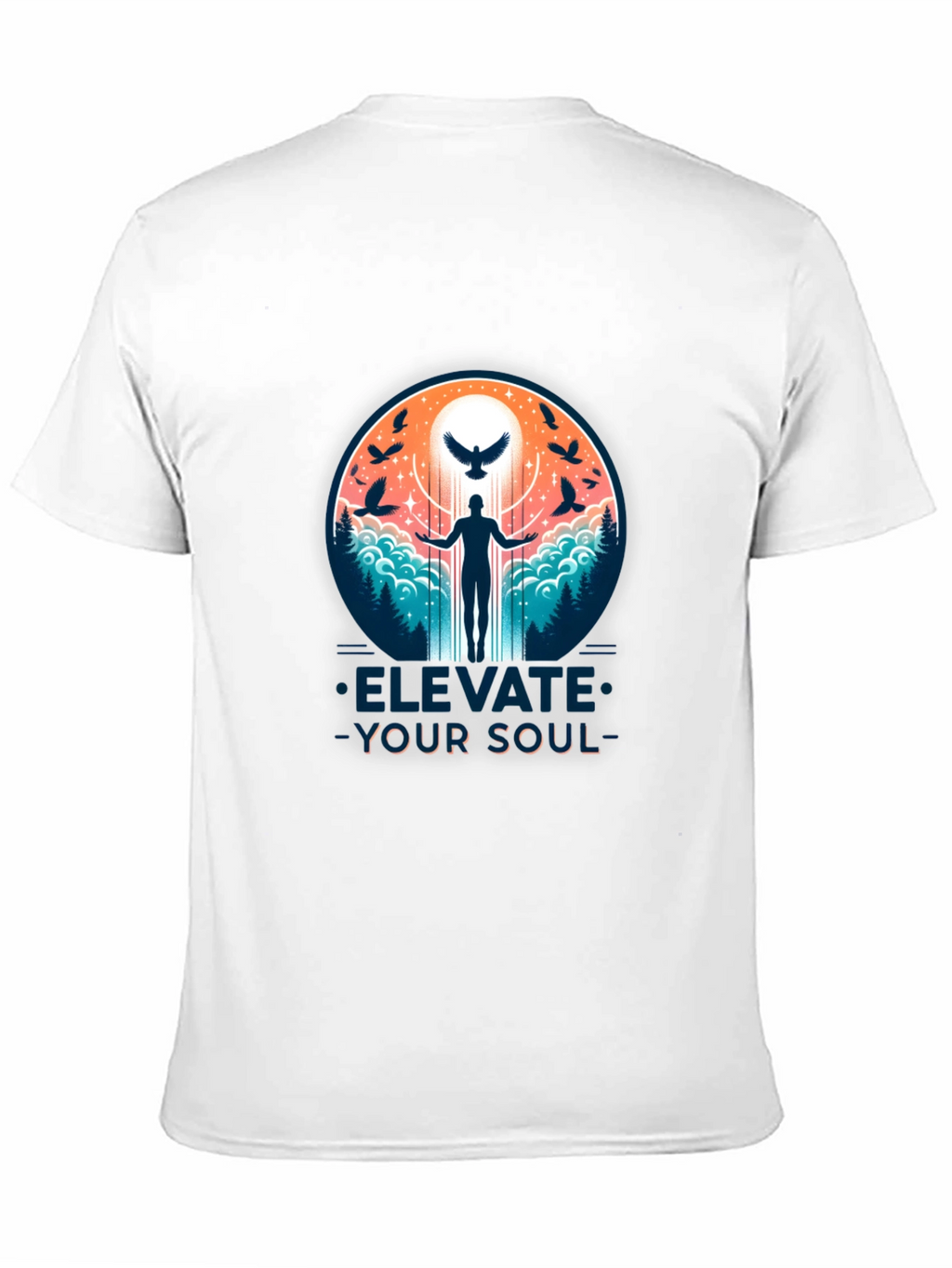 Elevate Your Soul Graphic Tee - Black Cotton T-Shirt
