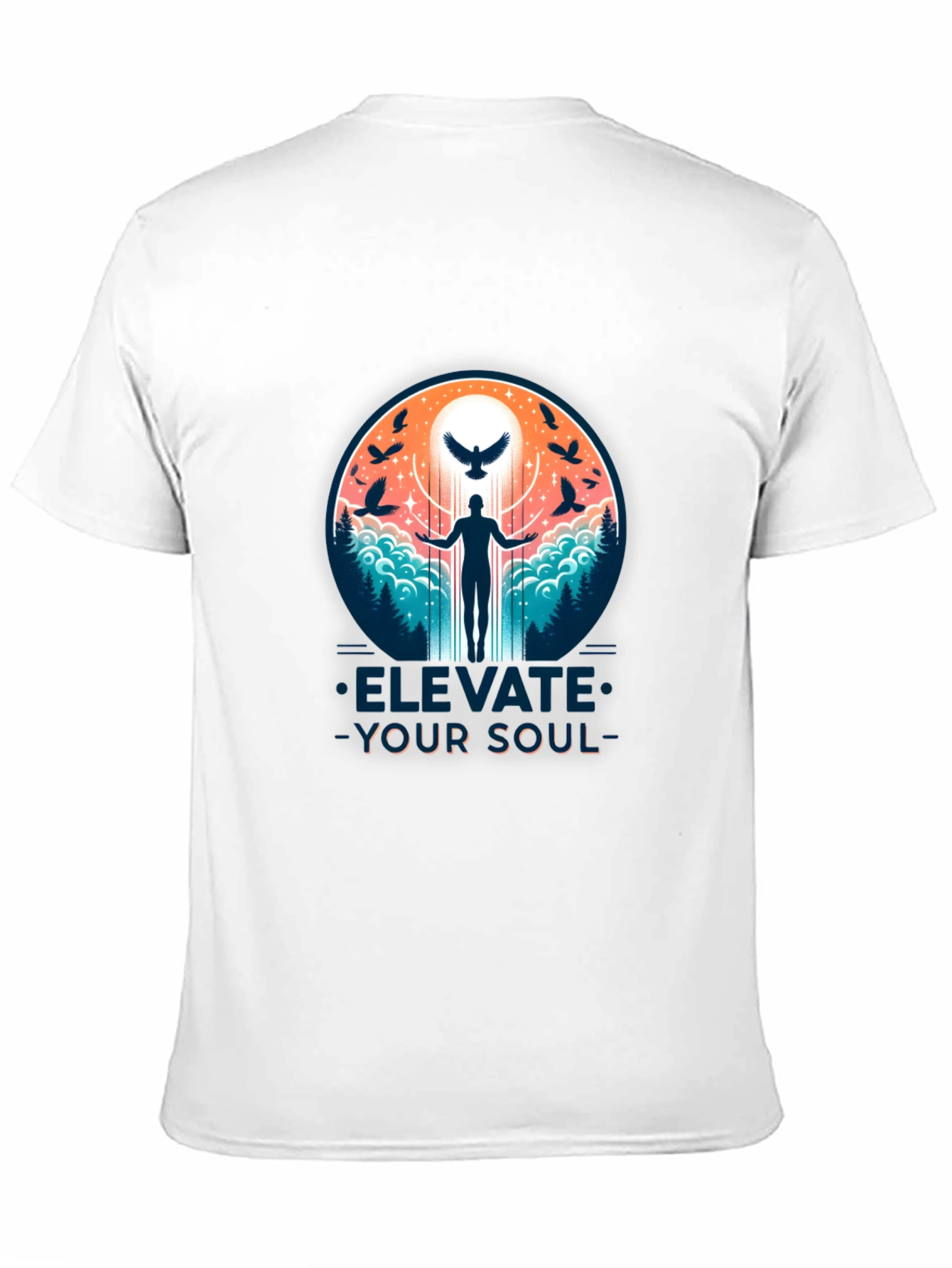 Elevate Your Soul Graphic Tee - Black Cotton T-Shirt