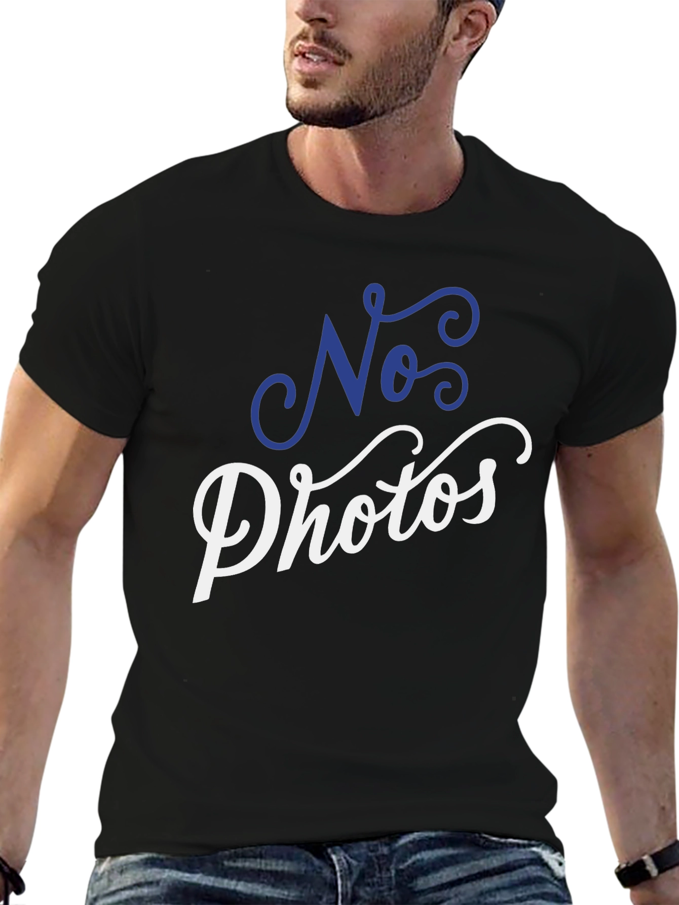 No Photos Graphic Tee - Stylish & Bold Statement Shirt