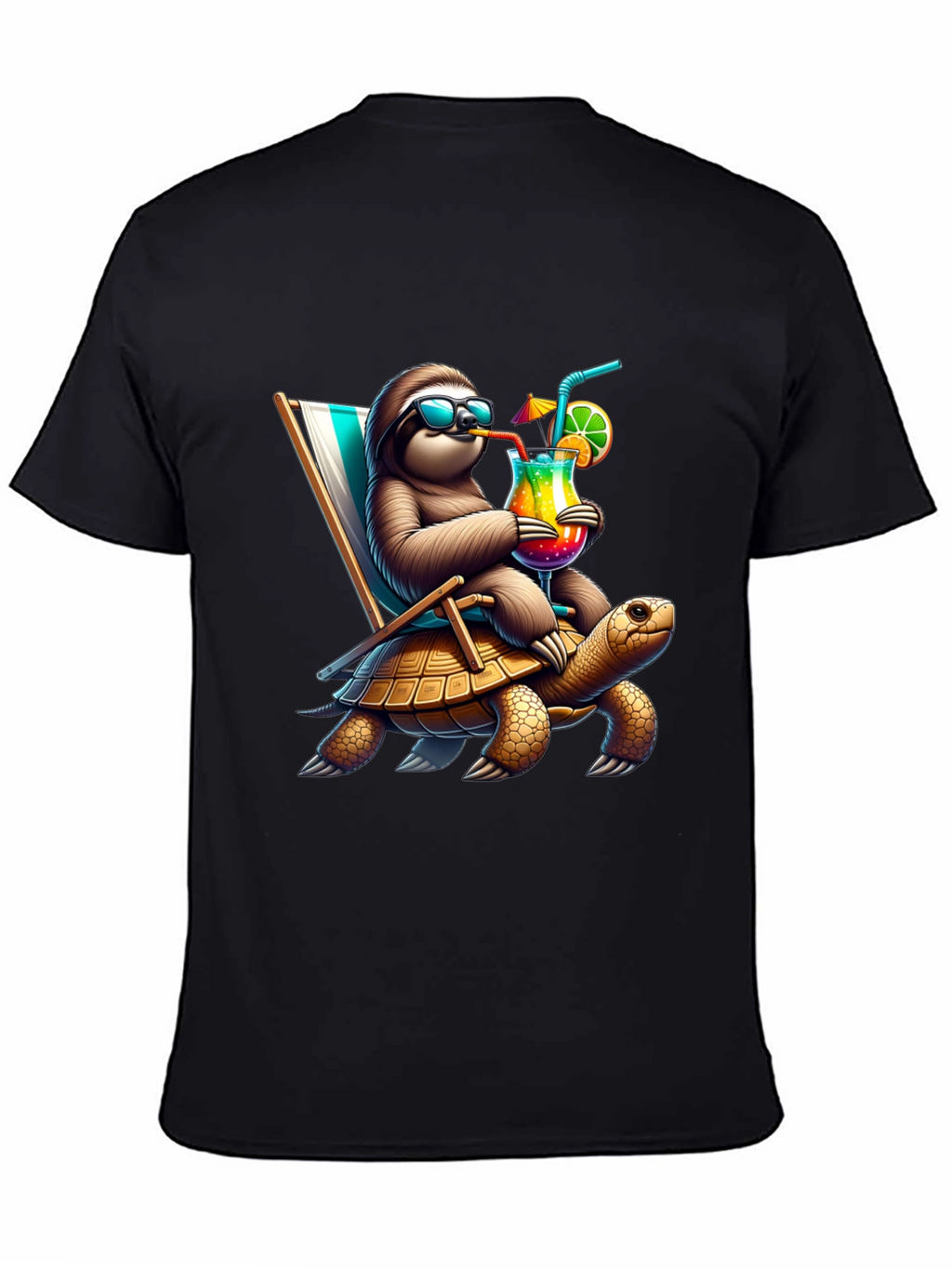 Sloth Turtle Ride T-Shirt - Relaxed Beach Vibes
