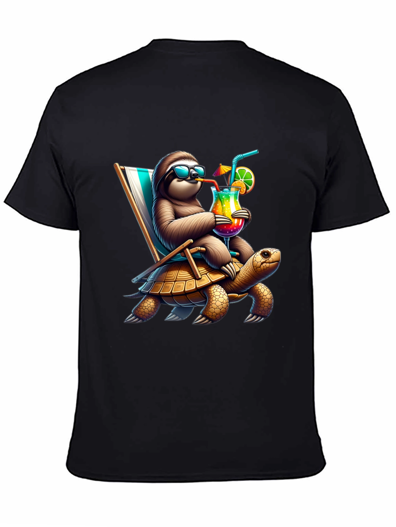 Sloth Turtle Ride T-Shirt - Relaxed Beach Vibes