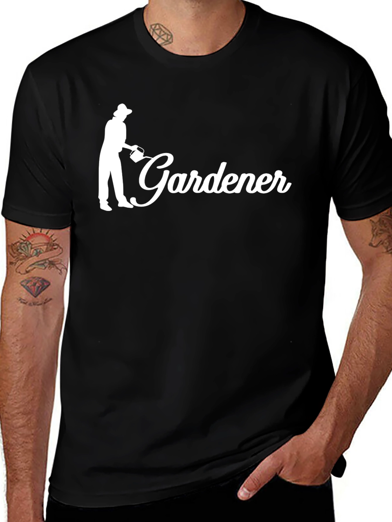 Gardener Graphic Tee - Black Cotton T-Shirt