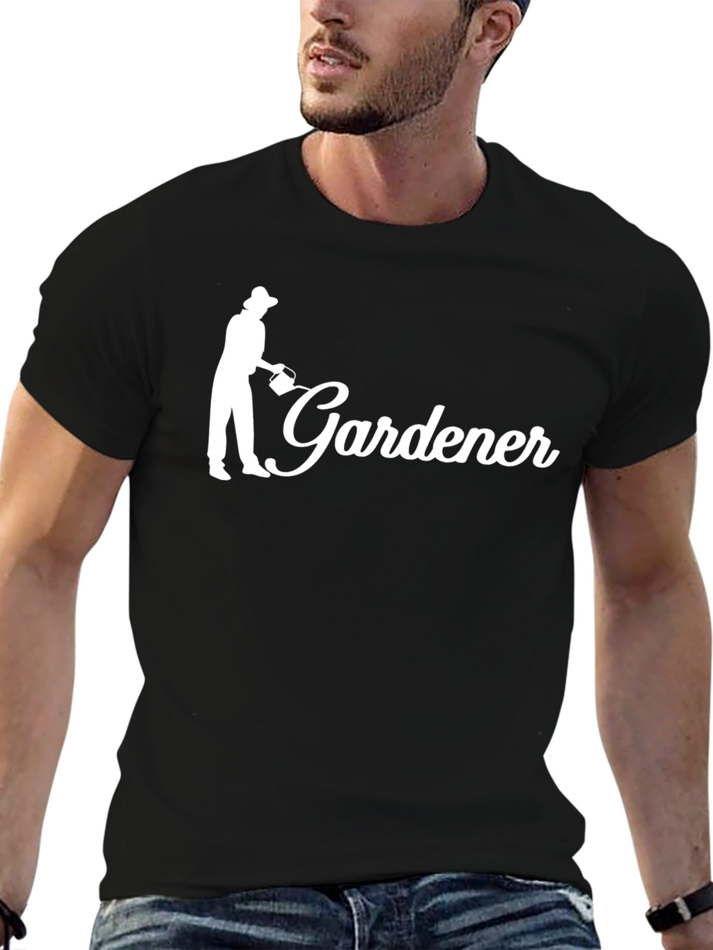 Gardener Graphic Tee - Black Cotton T-Shirt