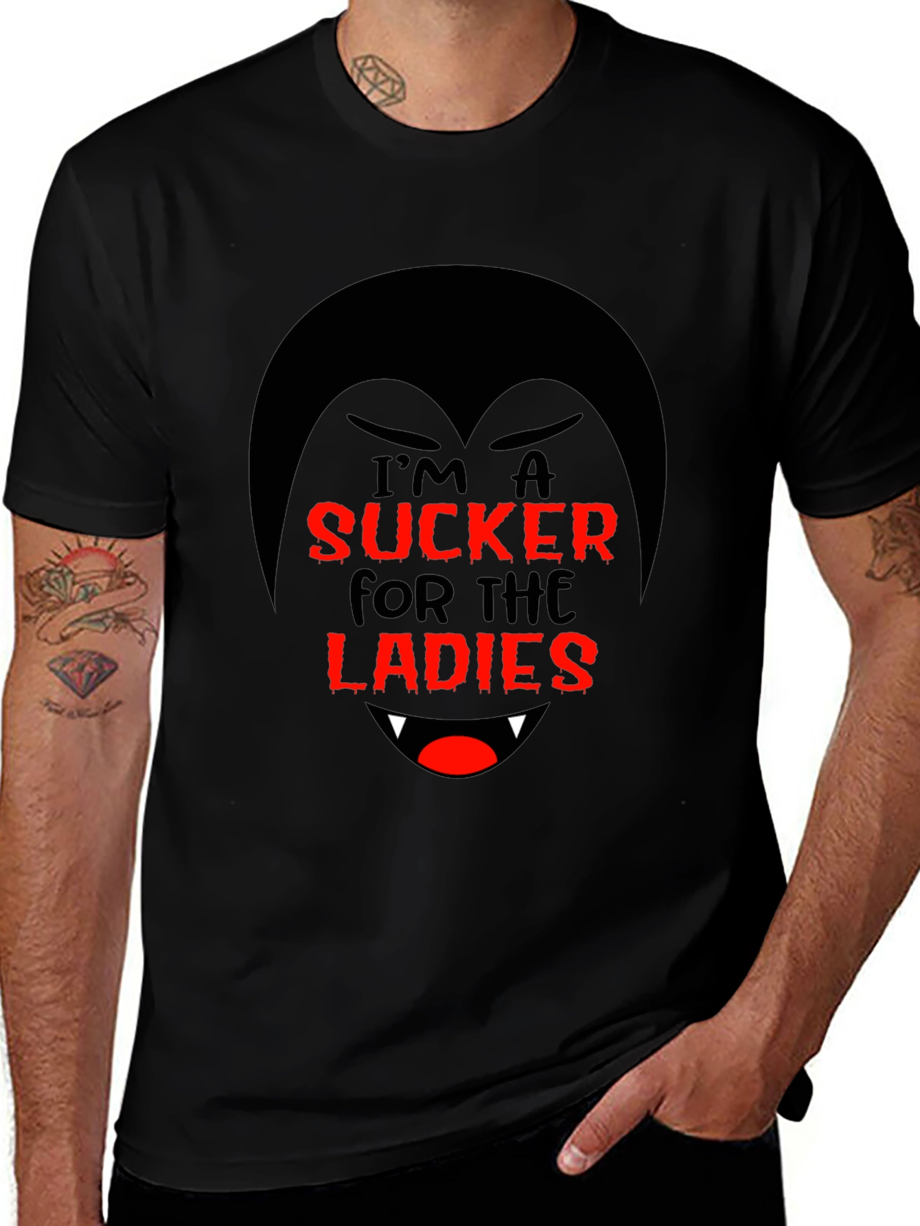 Im a Sucker for the Ladies Vampire Graphic T-Shirt