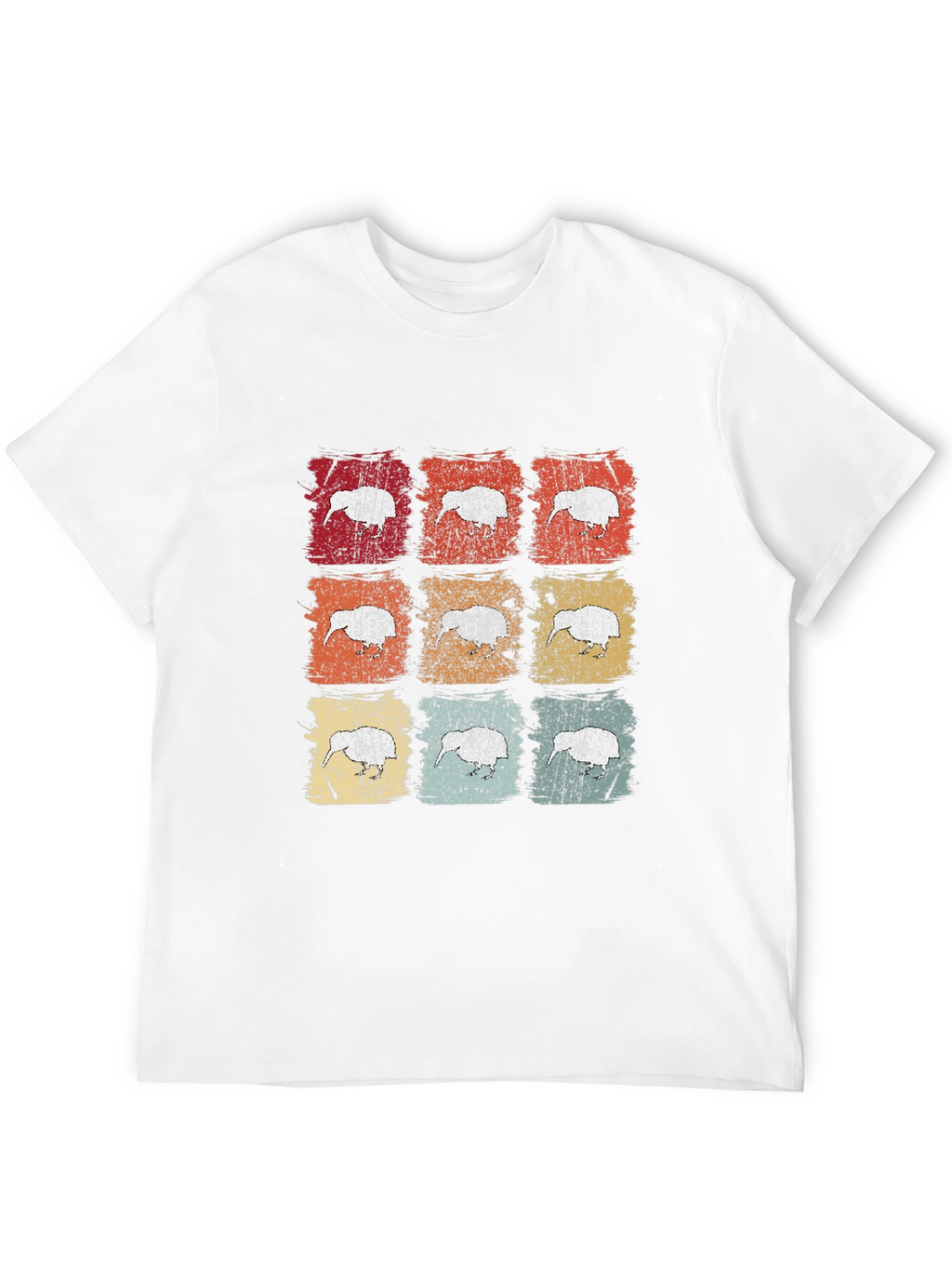 Retro Kiwi Bird Graphic T-Shirt - Black