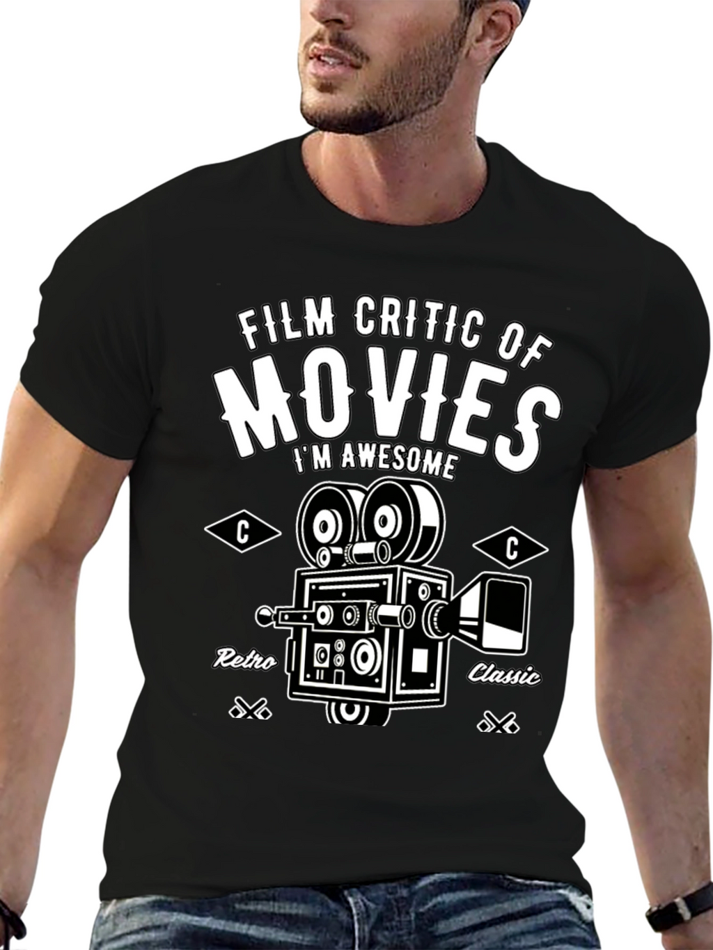 Film Critic Movie T-Shirt - Retro Classic Design