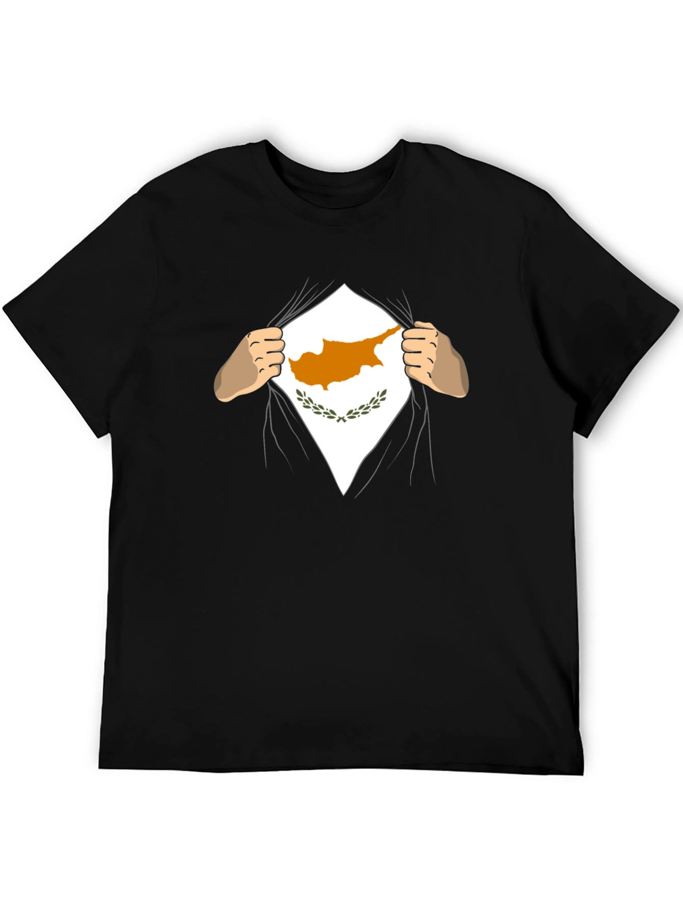 Cyprus Flag Superhero T-Shirt - Black