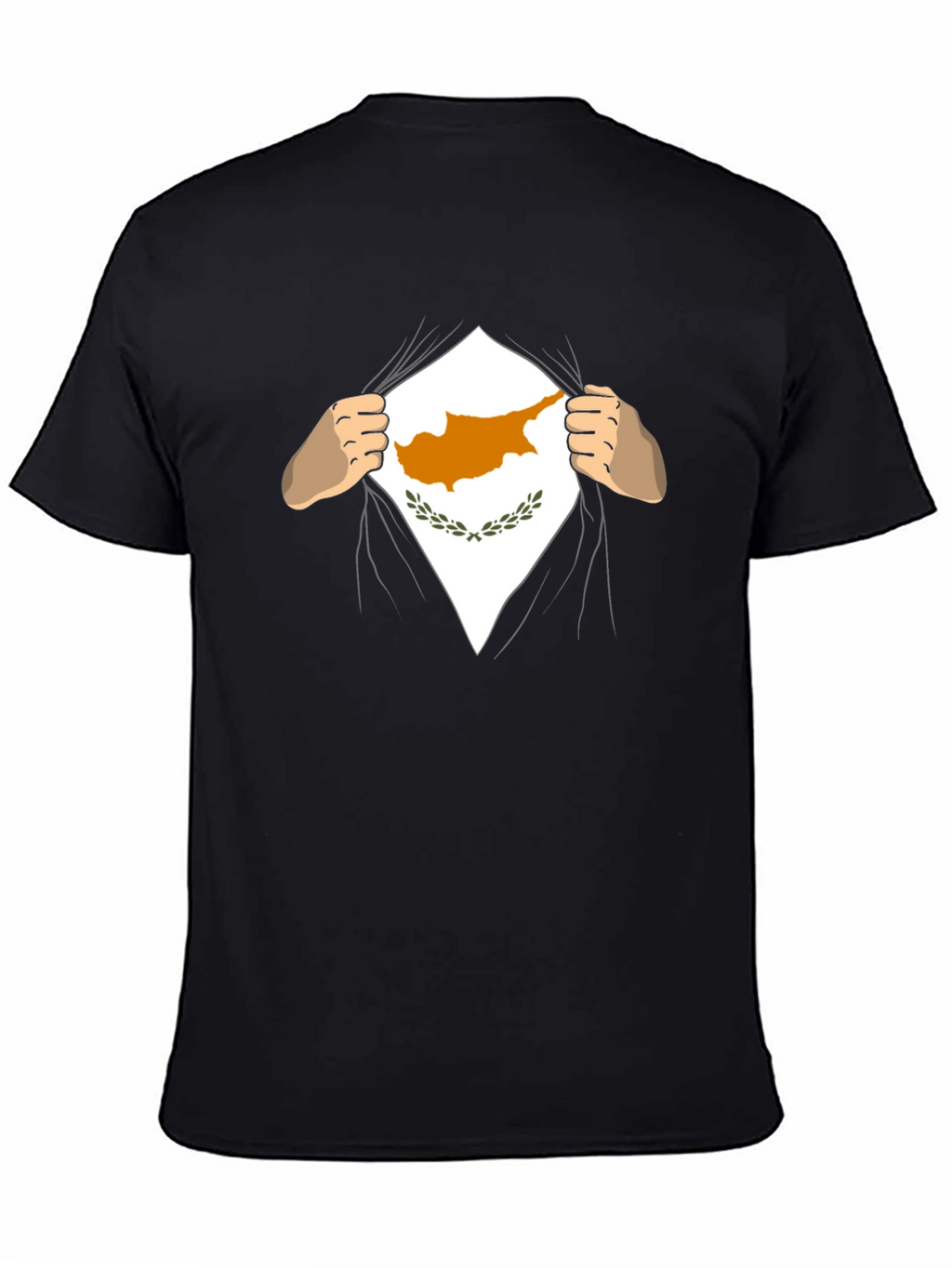 Cyprus Flag Superhero T-Shirt - Black