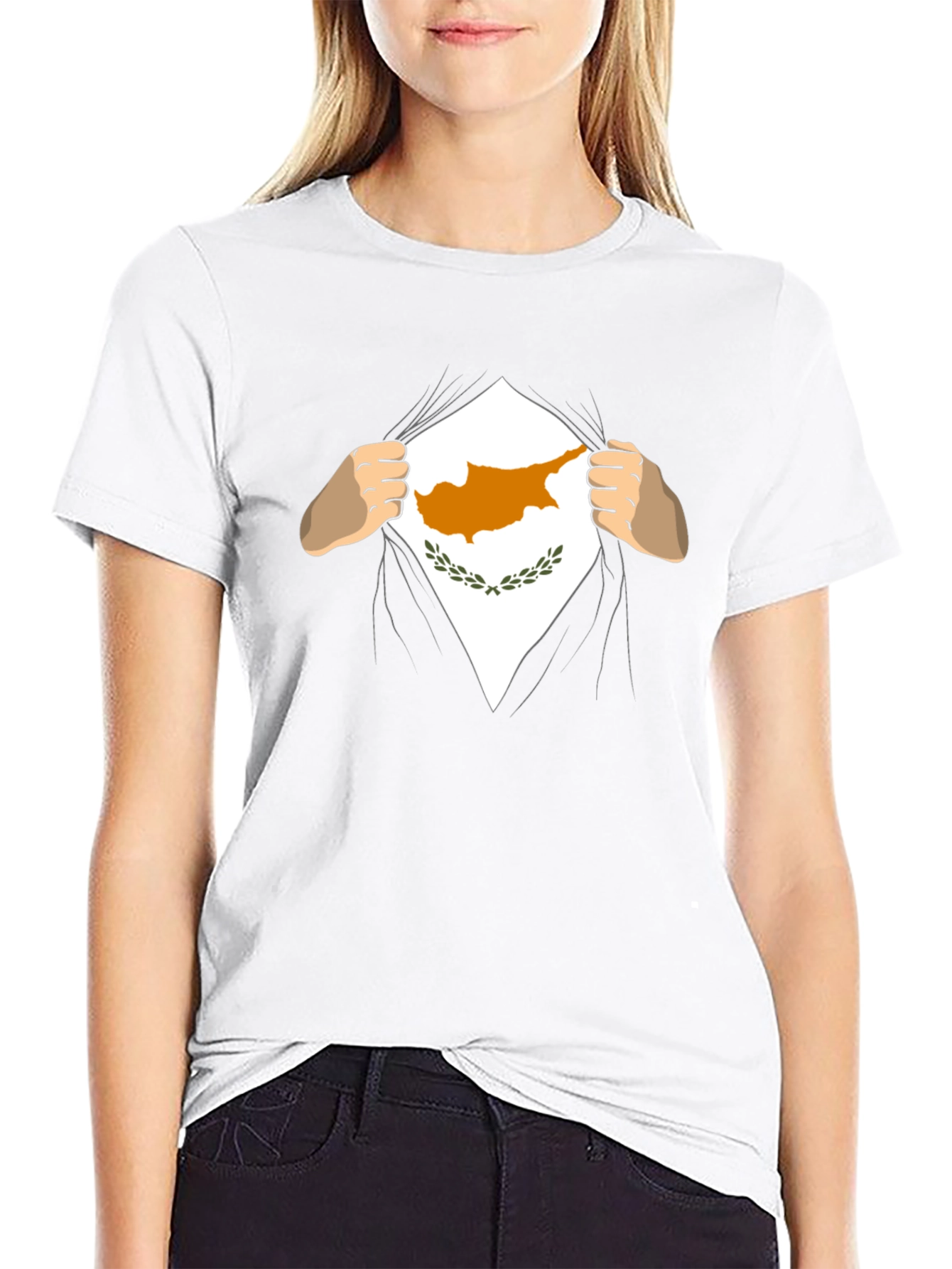 Cyprus Flag Superhero T-Shirt - Black