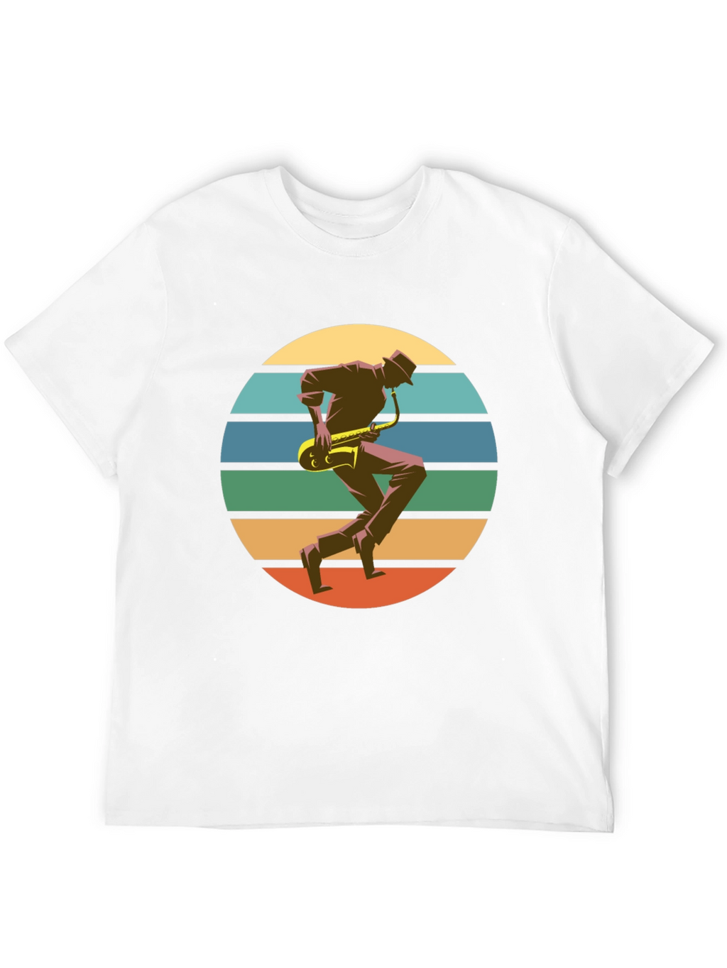 Retro Saxophone Player Graphic T-Shirt