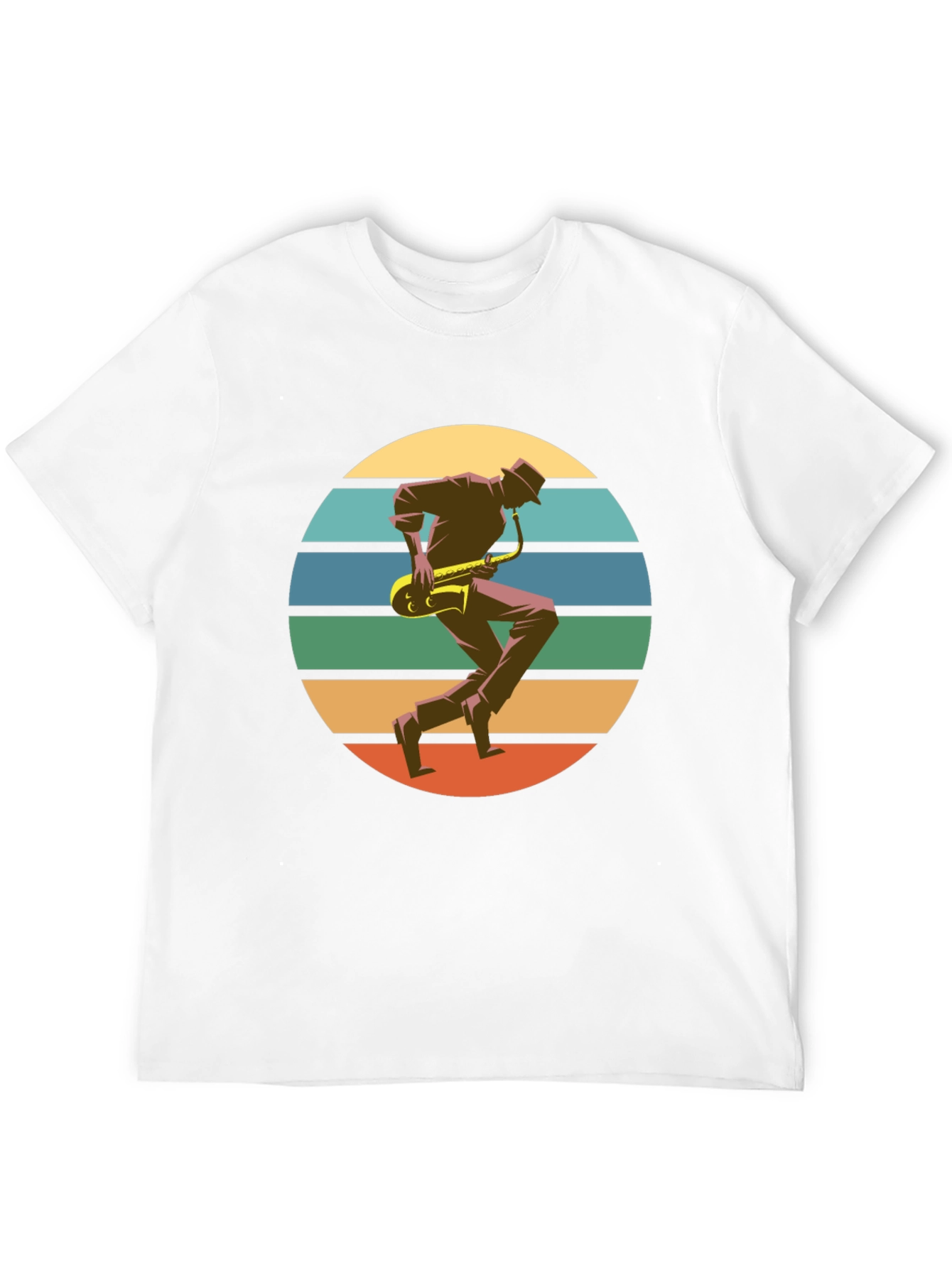 Retro Saxophone Player Graphic T-Shirt
