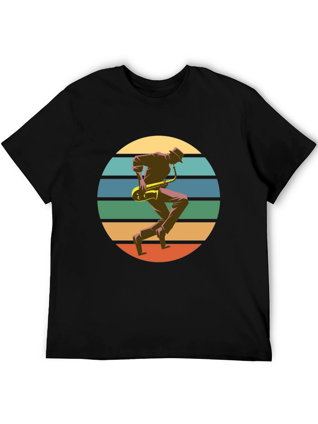 Retro Saxophone Player Graphic T-Shirt