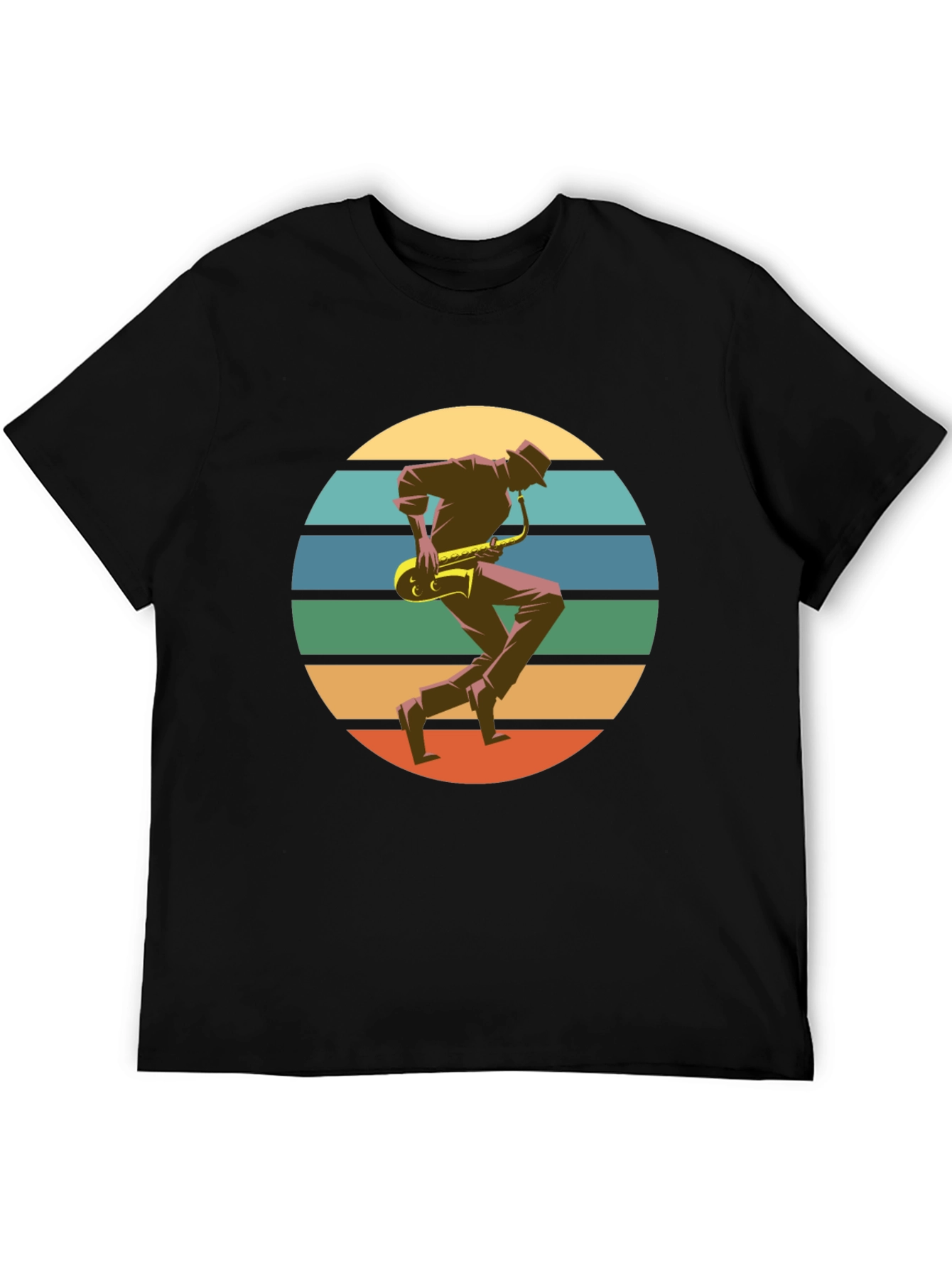 Retro Saxophone Player Graphic T-Shirt