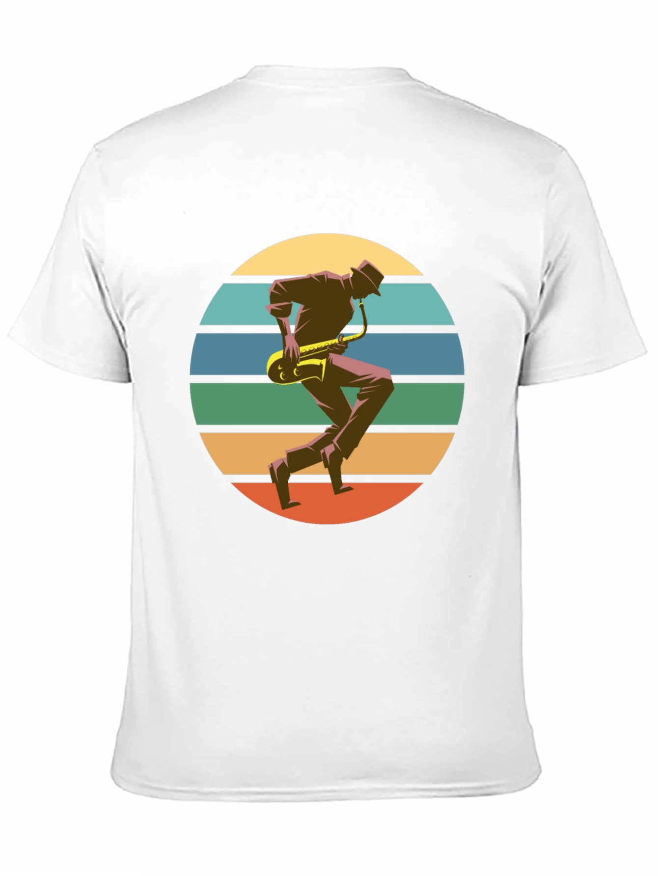 Retro Saxophone Player Graphic T-Shirt