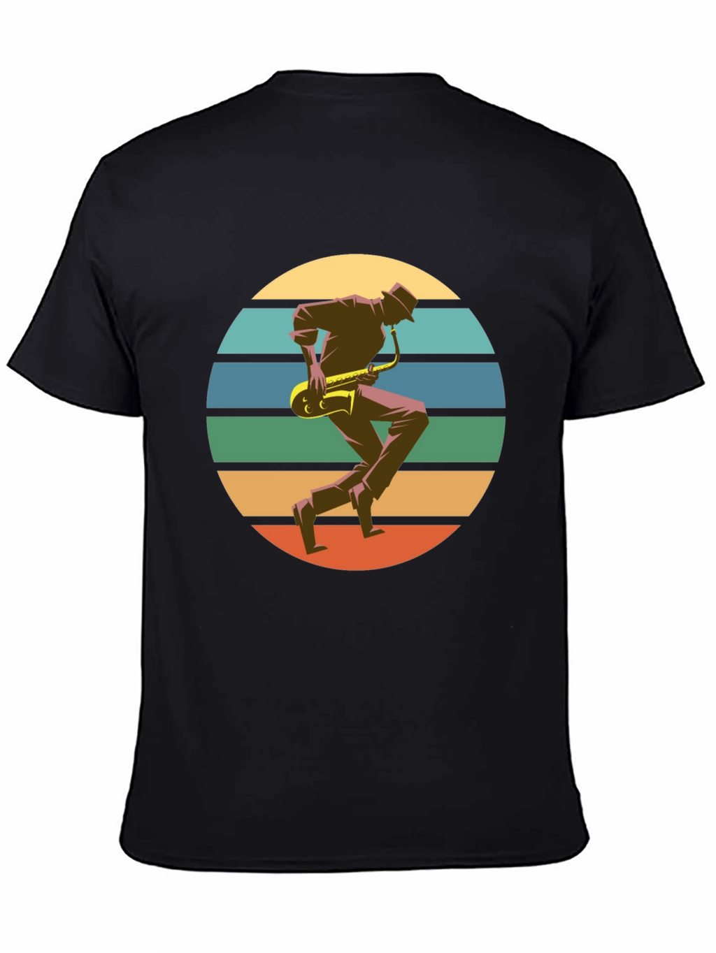 Retro Saxophone Player Graphic T-Shirt