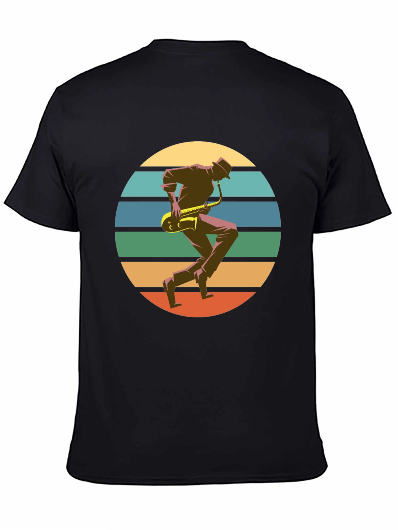 Retro Saxophone Player Graphic T-Shirt