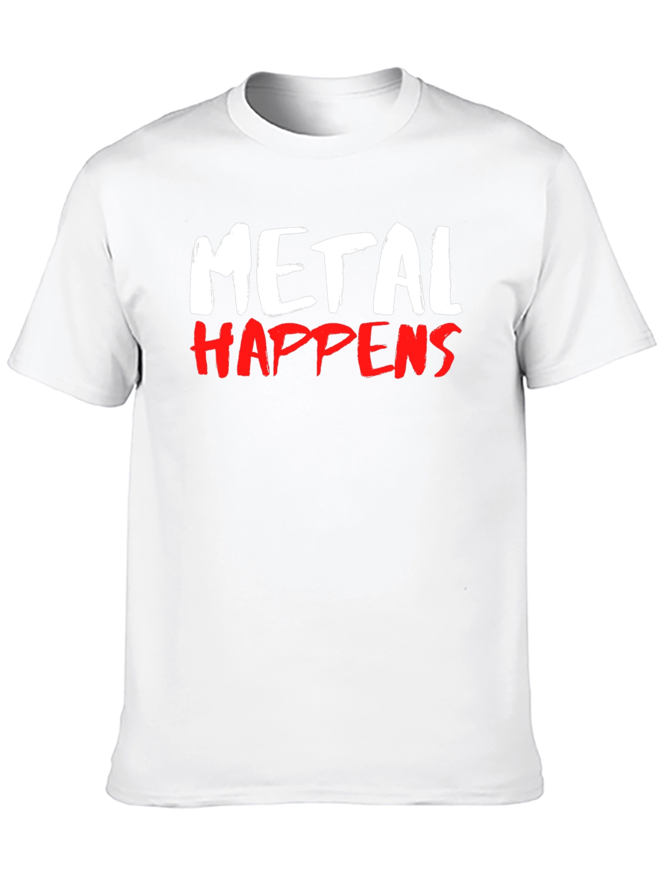 Metal Happens Graphic Print T-Shirt - Black