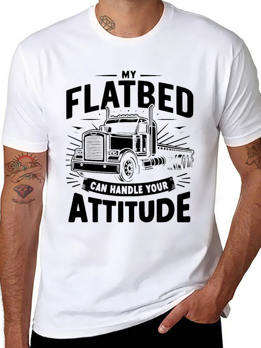 Flatbed Truck Driver Attitude T-Shirt