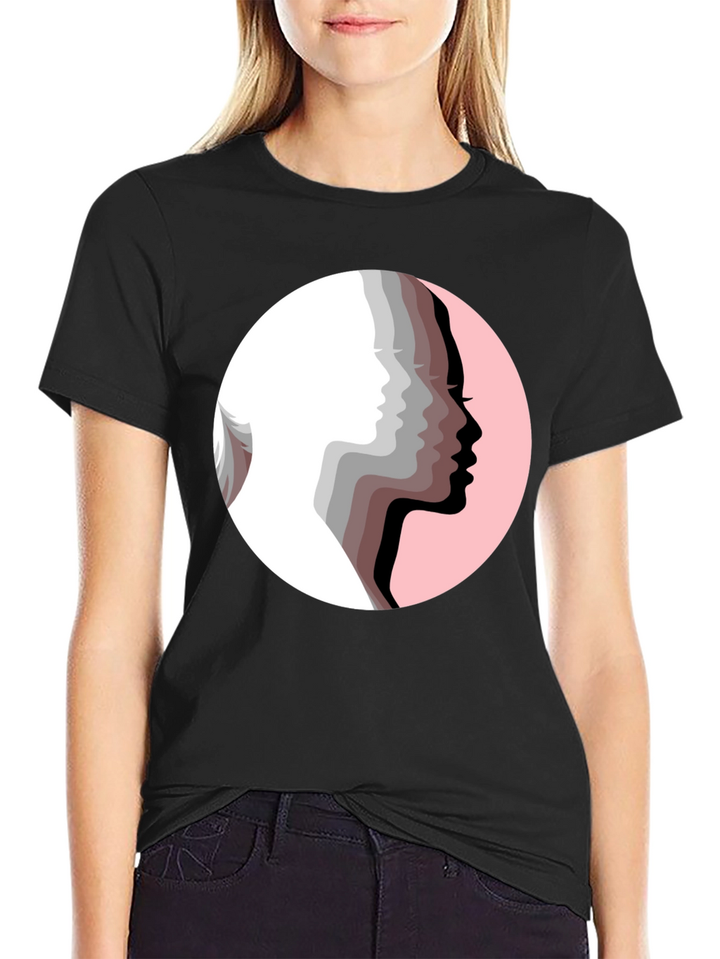 Silhouetted Faces Graphic Tee