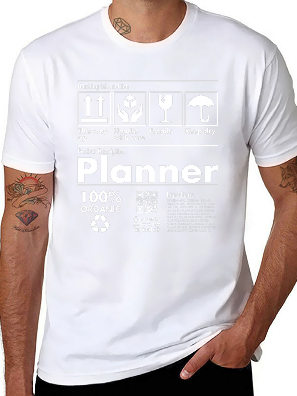Planner Organic T-Shirt - Handle with Care
